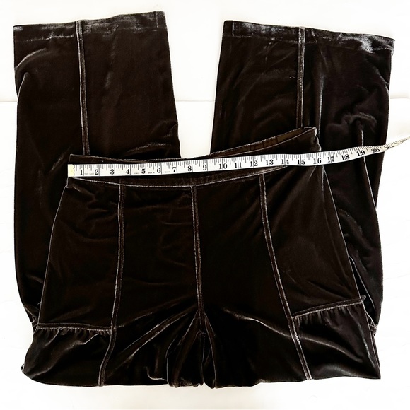 Soft Surroundings Veletta Velvet Wide Leg Pants Lagenlook Gray Brown Medium - Picture 6 of 15